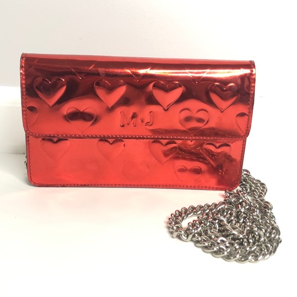 Marc Jacobs for Marc Jacobs Limited Edition Red Metallic Heart Crossbody/Clutch - Picture 16 of 16